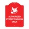 Signmission Authorized Church Parking W/ Graphic, Red & White Aluminum Sign, 18" x 24", RW-1824-24331 A-DES-RW-1824-24331 - alternate 1